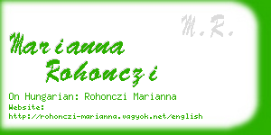marianna rohonczi business card